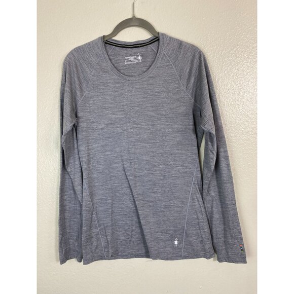 Smartwool Merino 150 Wool Womens Long Sleeve Shirt Gray Top Size Medium Outdoor - Picture 1 of 13